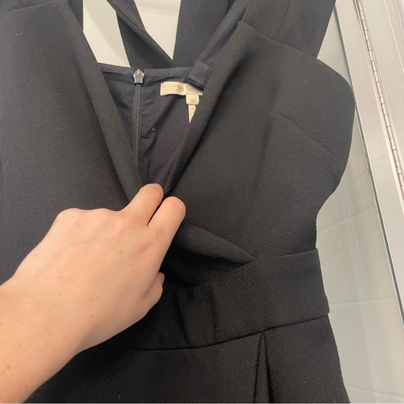 Maje Ibora short crepe wrap v neck black romper size 36 - Picture 6 of 7